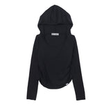 OHNE OFFSHOULDER HOODIE (BLACK)