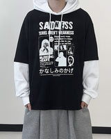 サッドレイヤードオーバーサイズフーディ
