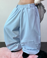 Balloon Wide Puzzling Fuzzy Puzzle Balloon Long Pants 🩷🩵 3COLOR