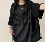 Leo ルーズフィットナグラン半袖Tシャツ