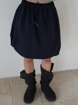 NYLON BALLOON SKIRT (NAVY)