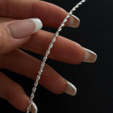 [925silver] Sparkle rope necklace