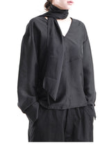 DRAPE SCARF BLOUSE