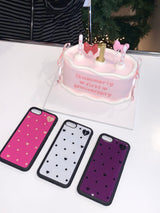 dot epoxy case - pink lemon