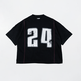 HIERARCHY STUDIOS TMTNW - ブラックトリンプヘビーウェイトオーバーサイズTシャツ