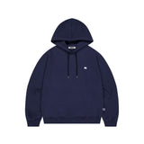 LOOSE FIT PRINT-HOODIE [NAVY]