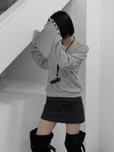 Zven Button V-Neck Knit