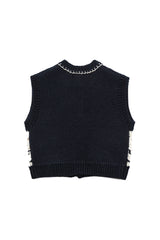 Monet Jacquard Vest [Navy]