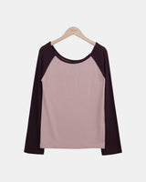 ナード コントラスト ラグラン ロングスリーブTシャツ