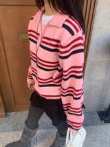 キャンディーパレードカラーストライプニット