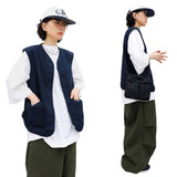 Vintage Oxford Zip-Up Vest