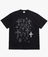スケッチクロスTシャツ - ブラック