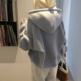[BELLIDE MADE] Puppy, two-way bore fleece zip-up hoodie