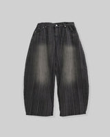 Randy Striped Washed Curved Denim