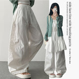 Litt Lace Side Line Nylon Wide Banding Pants