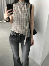 Check halter top (2 colors)
