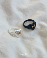 Heart Ribbon Ring
