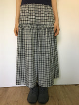 Cozy Check Long Skirt (2color)