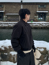 Yuki two-way quilted cotton collar jacket