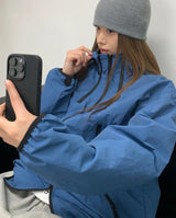Tail multi-zipper windbreaker