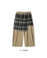 Layered Shirt Wide Cotton Pants
