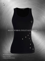 サイレント シンボル アイレット ノースリーブ (black)