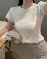 フリースクロップショートスリーブTシャツ