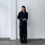 High-Waist Pleated Trousers