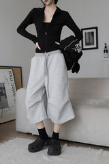 Pintuck Bermuda Jogger Pants