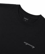 レイヤードロールアップクロップドTシャツ - ブラック