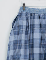 Juel Vintage Check Banding Long Skirt