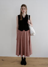Flower Satin Backpack_White