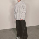 offset stripe shirt_white