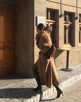 [BELLIDE MADE] Log, Handmade High-Neck Long Coat