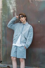 PIPING BLOUSON SET - OUTER (SKY BLUE)