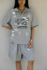 MU-WI PIN-KNIT 1/2 COLLAR-TEE (Gray)