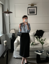 Lavin H-line Slit Long Skirt / 4 colors