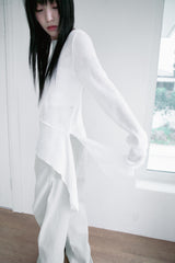 unbal stripe boatneck knit(3colors)