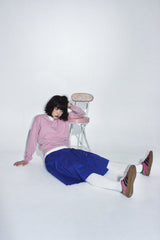 [pepe]cotton pleated wrap skirt (blue)