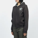  Stars Zip Up Hoodie - Charcoal
