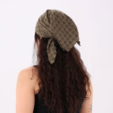 khaki knit bandana