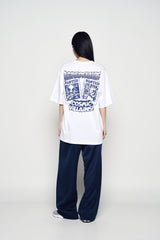 25SS ONE POINT LOGO COLORING WIDE TRACK PANTS NAVY