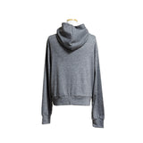 (2color) シャーリングハイネックフーディジップアップ