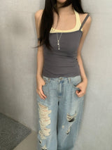 Danson Halterneck  Butterfly Lace Sleeveless
