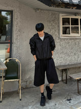 Even Three-Tuck Bermuda Pants