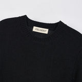 カシミアブレンドウールクルーネックニット BLACK