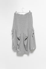 button curved flare midi skirt(3colors)