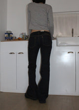 DEEP SLIM BOOTS CUT DENIM