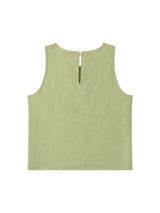 ORIENTAL SLEEVELESS BLOUSE (LIME)