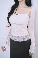 [MADE] Odile Lace Cropped Bolero Cardigan